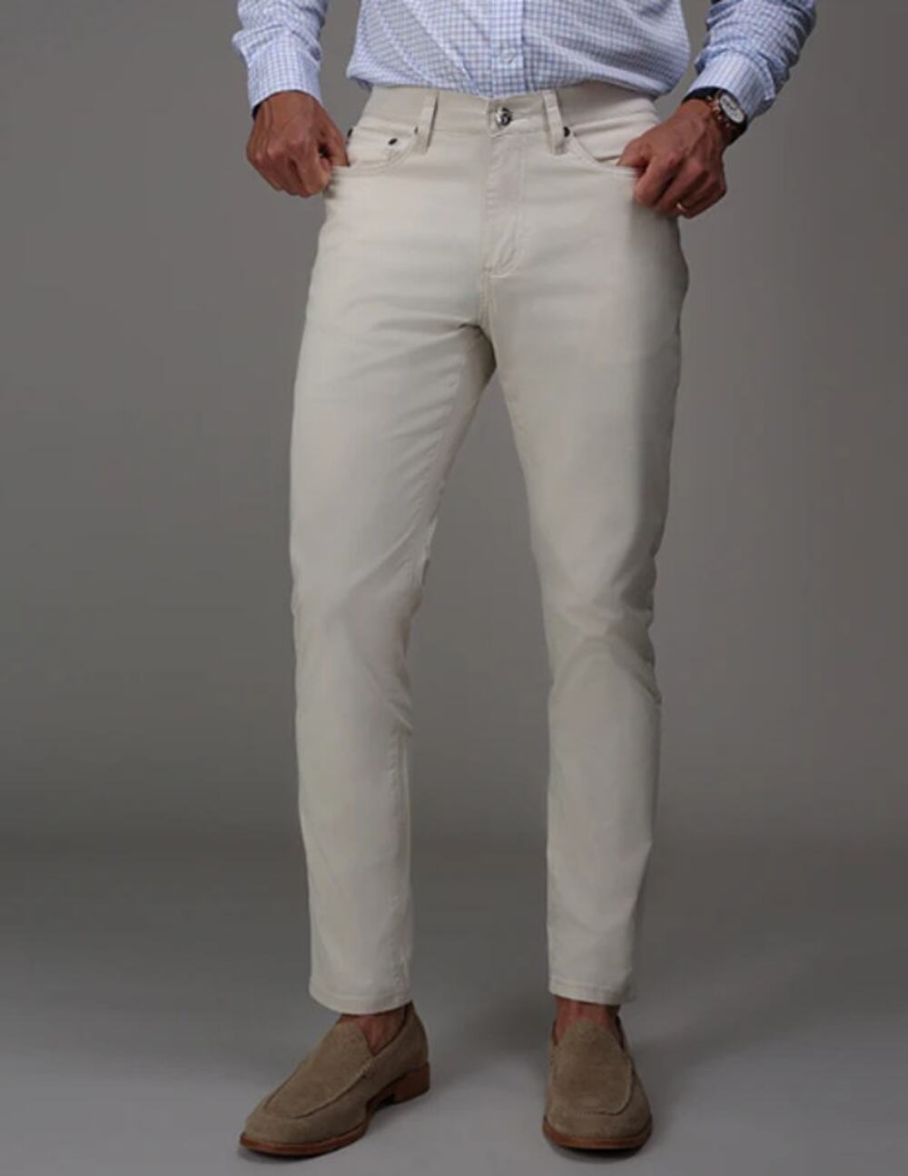 Collars and Co Pants Chino Five Pocket Cotton Stretch Stone Tan Size 30/30 NEW